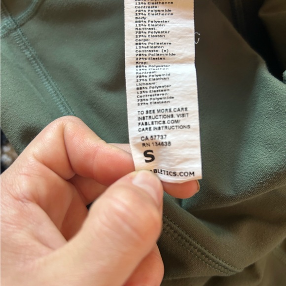 Fabletics Olive High-Rise Pocketed Bike Shorts - Picture 5 of 5